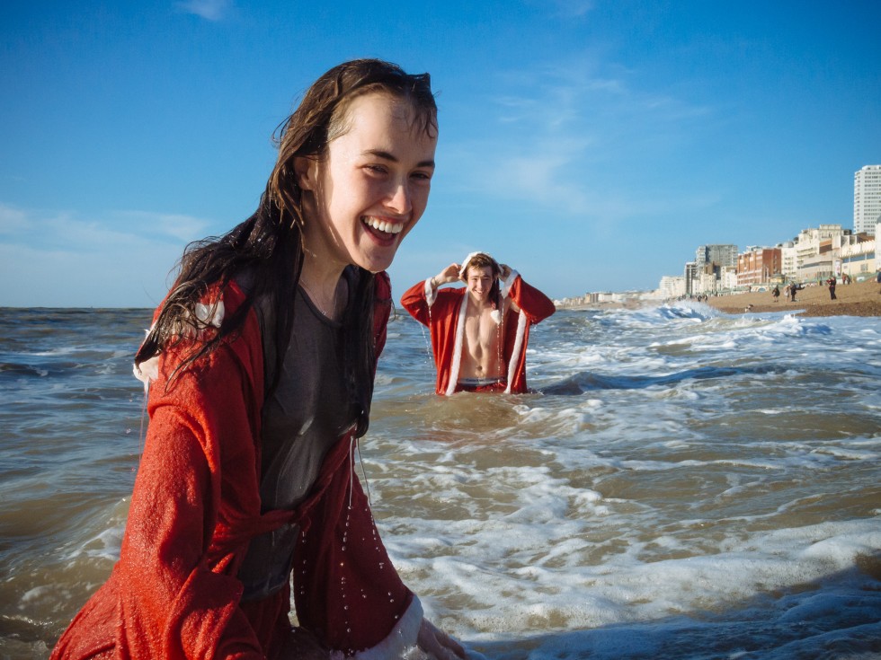 Brighton Christmas day swim 2014