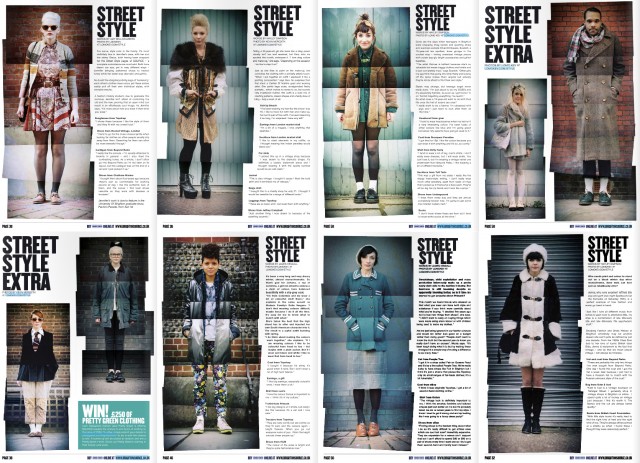 Spreads from Brighton Source's street style section