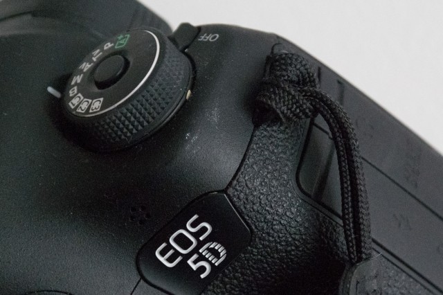 split strap close up attached to camera