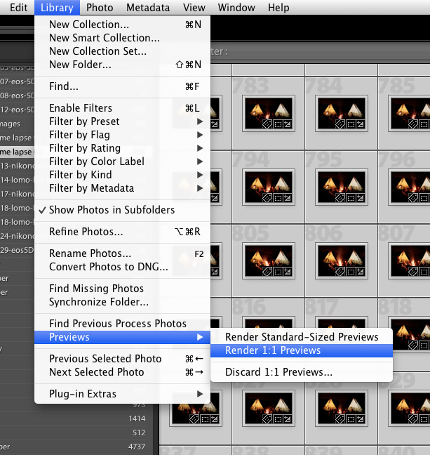 Lightroom 5 tip forcing rendering of previews