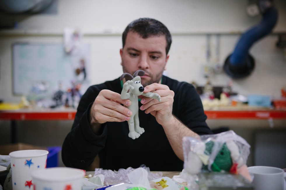 Gromit model being worked on