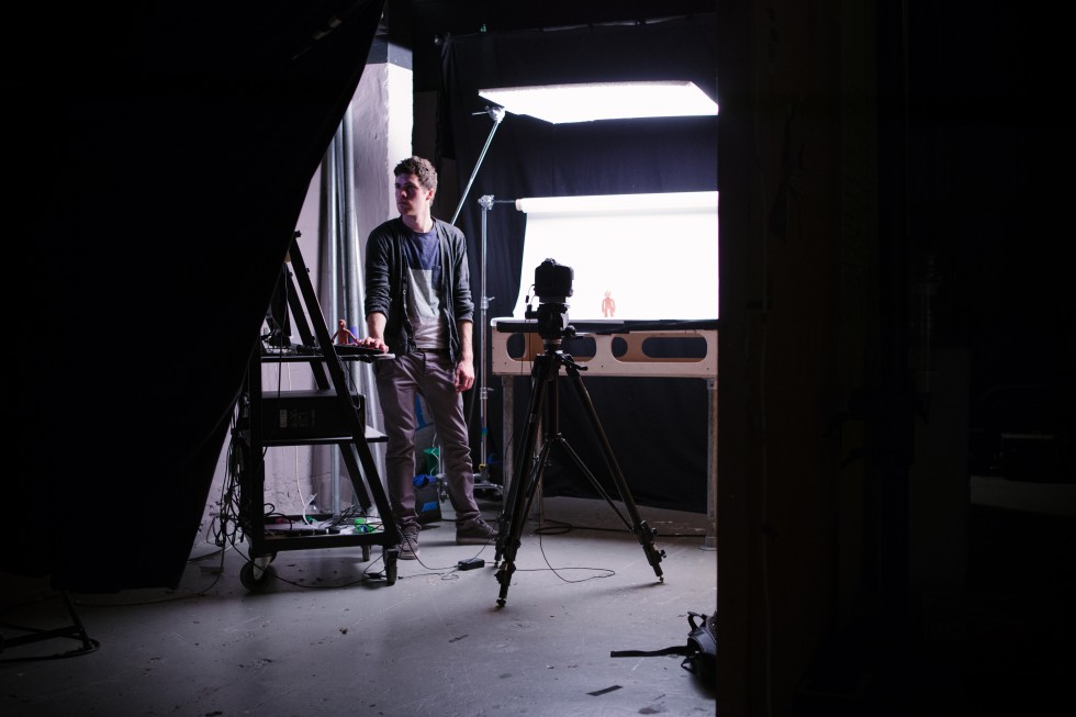 Student on internship animating Morph