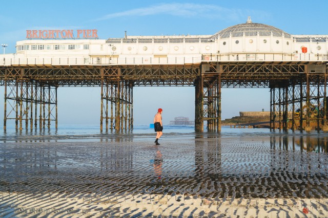 Early morning brighton swimmer shot on the Sasmung Galaxy NX