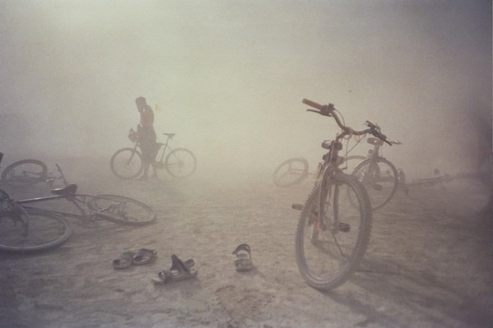 Burning Man dust storm 2005 by Kevin Meredith