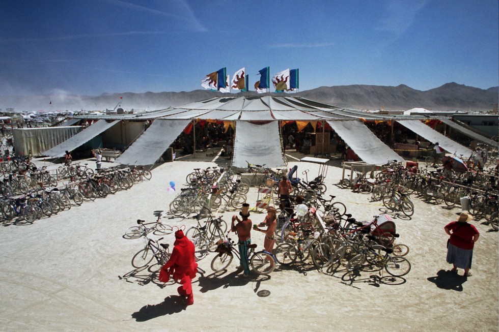 Center Camp burning man 2005 by Kevin Meredith