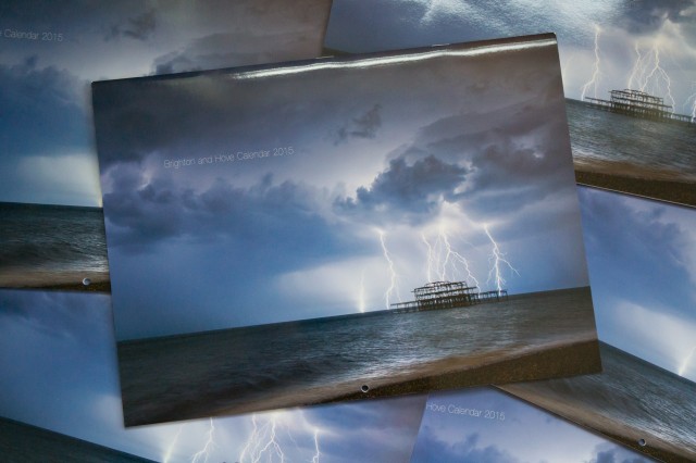 Brighton Calendar 2015 cover - Lighting and the West Pier by Max Langran