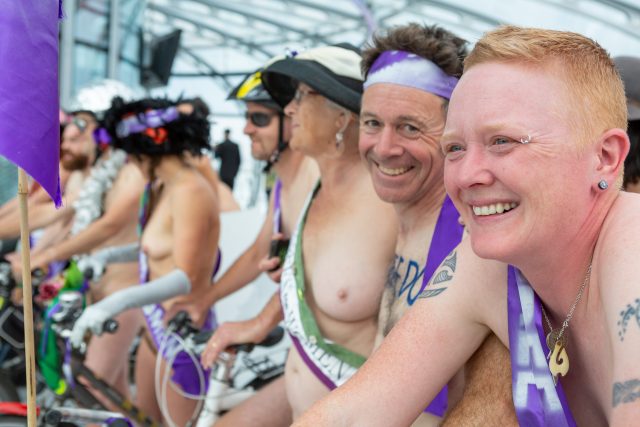 Naked Cyclists on the British Airways i360
