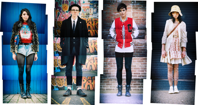Street style montage portraits