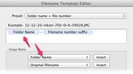 folder name and file name