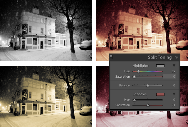 split toneing in lightroom